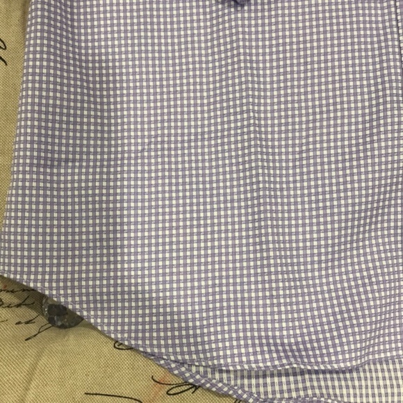 David Donahue Lilac Plaid Dress Shirt - Picture 3 of 8